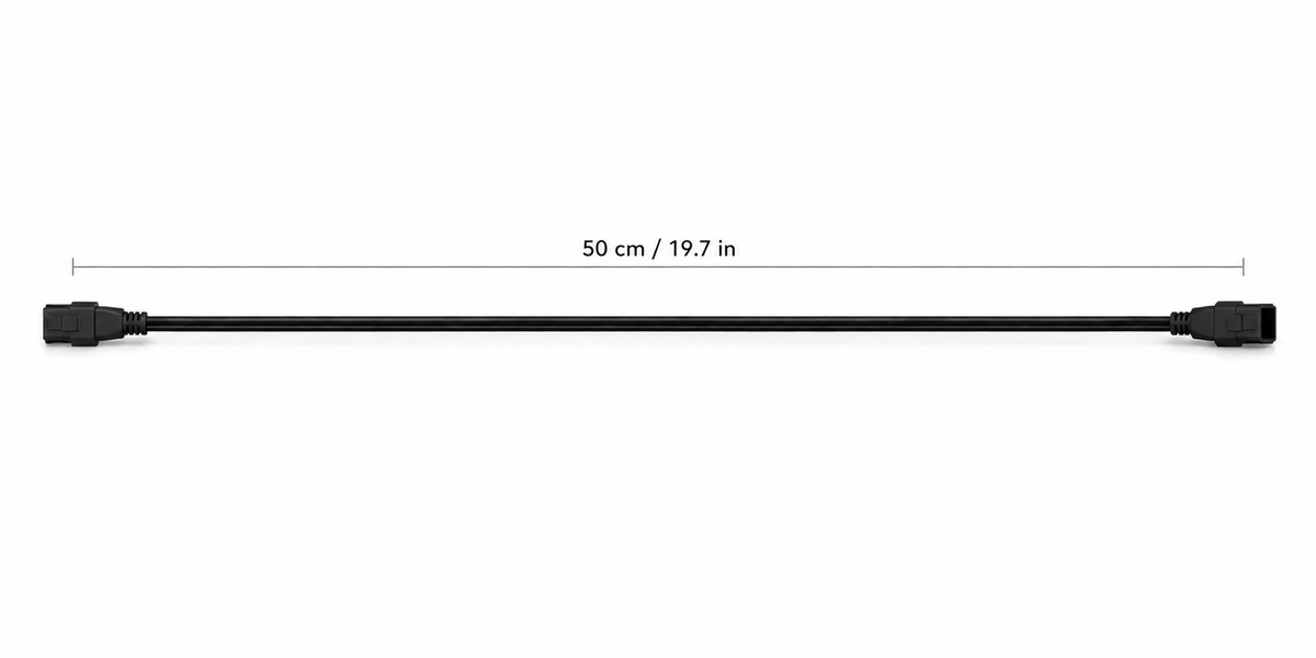 NYTRON waterproof extension cable, 50 cm, with a connector at each end